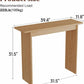 Solid Rubberwood Console Table | Mid-Century Modern Entryway Table - iKaslandi