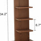 5-Tier Solid Wood Bookshelf – Narrow Space-Saving Storage - iKaslandi