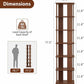 Movable & 360° Rotating Square Bookshelf Tower - iKaslandi