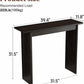Solid Rubberwood Console Table | Mid-Century Modern Entryway Table - iKaslandi