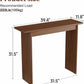 Solid Rubberwood Console Table | Mid-Century Modern Entryway Table - iKaslandi