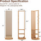 360° Rotating Floor Mirror with Clothes Rack & Shelves - iKaslandi