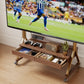 Heavy Duty Rolling TV Stand with 2 Wood Drawers