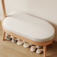 Giraffe Solid Wood Coat Rack & Shoe Bench with Cushion - iKaslandi