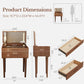 Vanity Desk with Mirror & Lights - iKaslandi