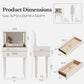 Vanity Desk with Mirror & Lights - iKaslandi