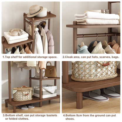 Solid Wood Clothes Rack