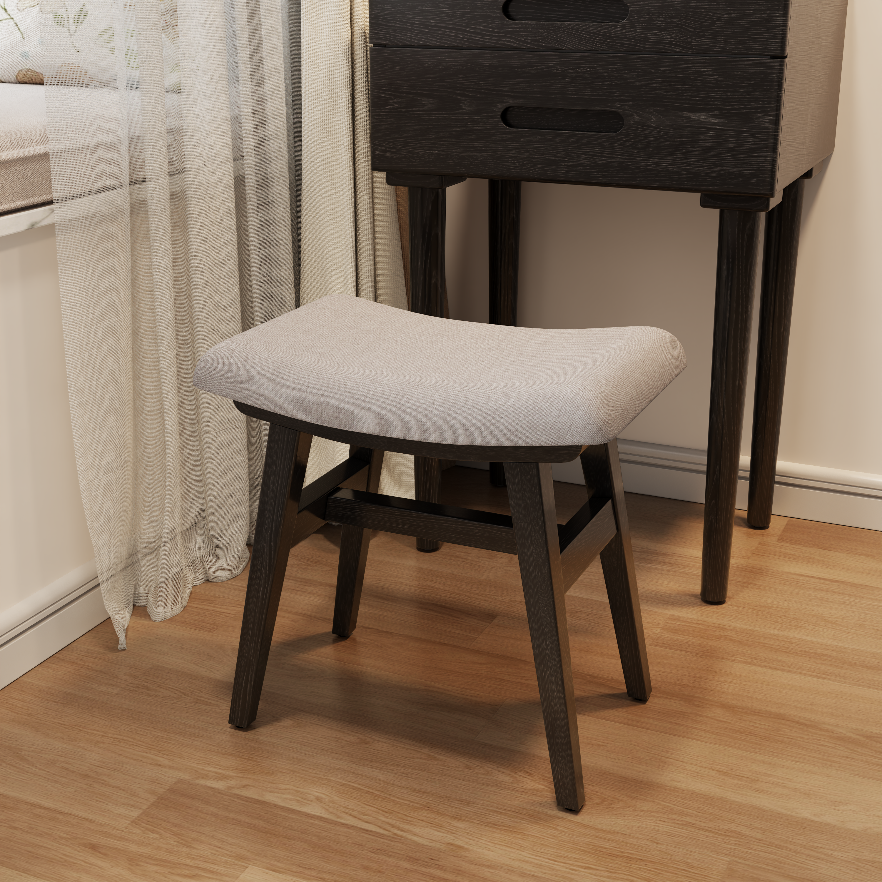 Vanity Stool with Soft Saddle Cushion