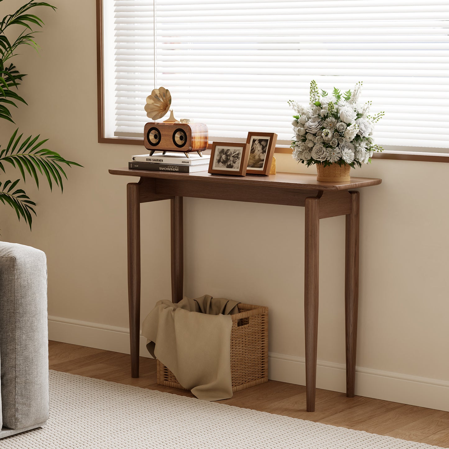 Wood Console Table, Modern Console Table, Narrow Entryway Table, Sofa Table, Hallway Tables for Entryway, Bedroom, Living Room, Foyer