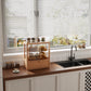 Solid Wood Bread Display Cabinet with Glass Door & Drawer