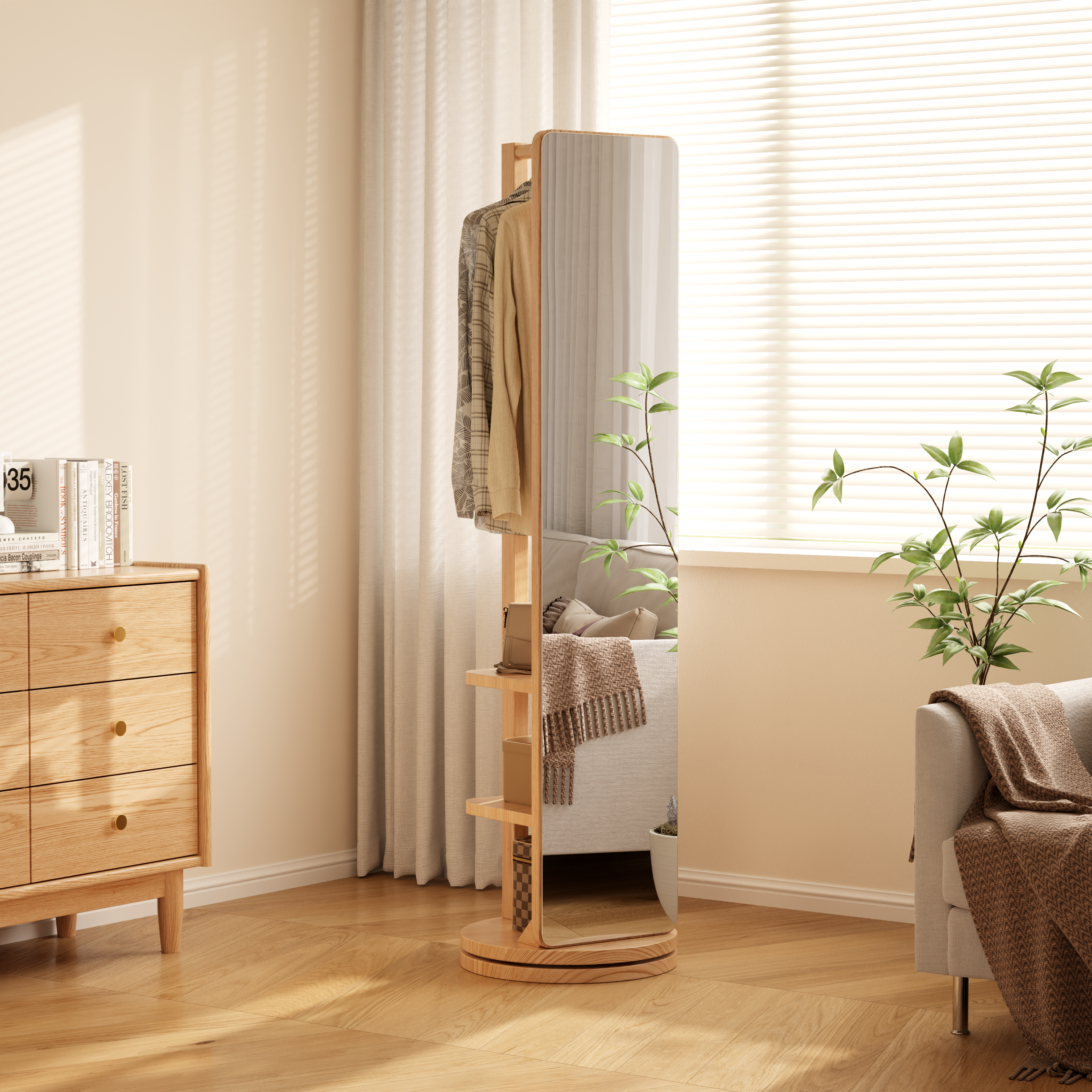 Rolling Full Length Mirror