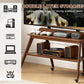 Rolling Solid Wood TV Stand with Wheels & Power Outlet — Fits 40"-85" TVs - iKaslandi