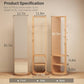 360° Rotating Floor Mirror with Clothes Rack & Shelves - iKaslandi