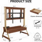 Heavy Duty Solid Wood Rolling TV Stand with 2 Drawers - iKaslandi
