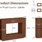 Walnut Console Table with Side Storage Shelves - iKaslandi
