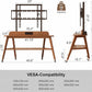 Rolling Solid Wood TV Stand with Wheels & Power Outlet — Fits 40"-85" TVs - iKaslandi