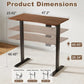 Electric Standing Desk with Solid Rubberwood Top - iKaslandi