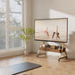 Heavy Duty Rolling TV Stand with 2 Wood Drawers