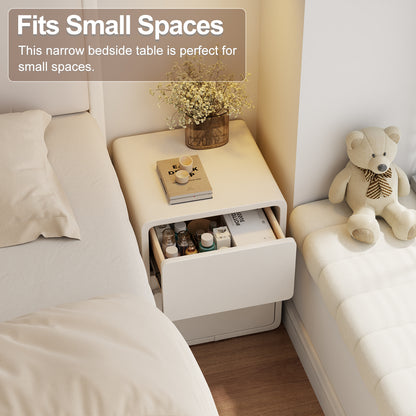 3 Drawers White Nightstand