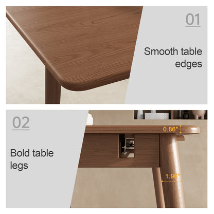 Dining Table, Solid Wood Extendable Dining Table Can Accommodate 4-8 People, Sturdy and Easy Assembly Modern Dining Room Table for Kitchen, Living Room, Apartment