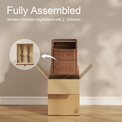 Solid Wood Bedside Table