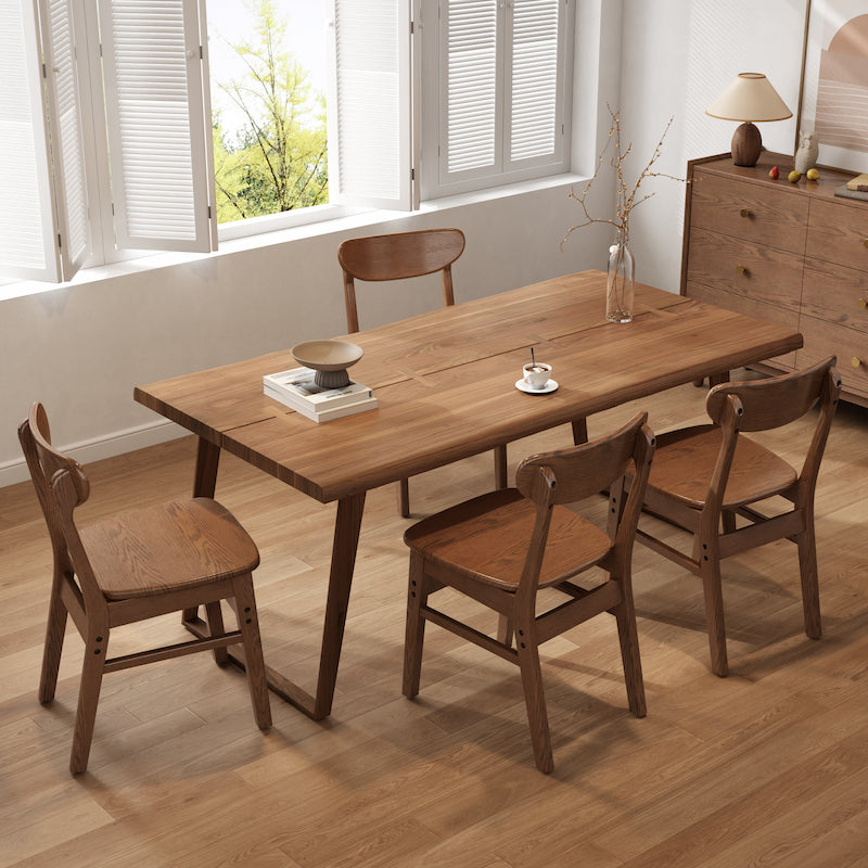 Solid Wood Dining Chair - 330 lbs Rated, Easy-Clean for Dining & Home Office