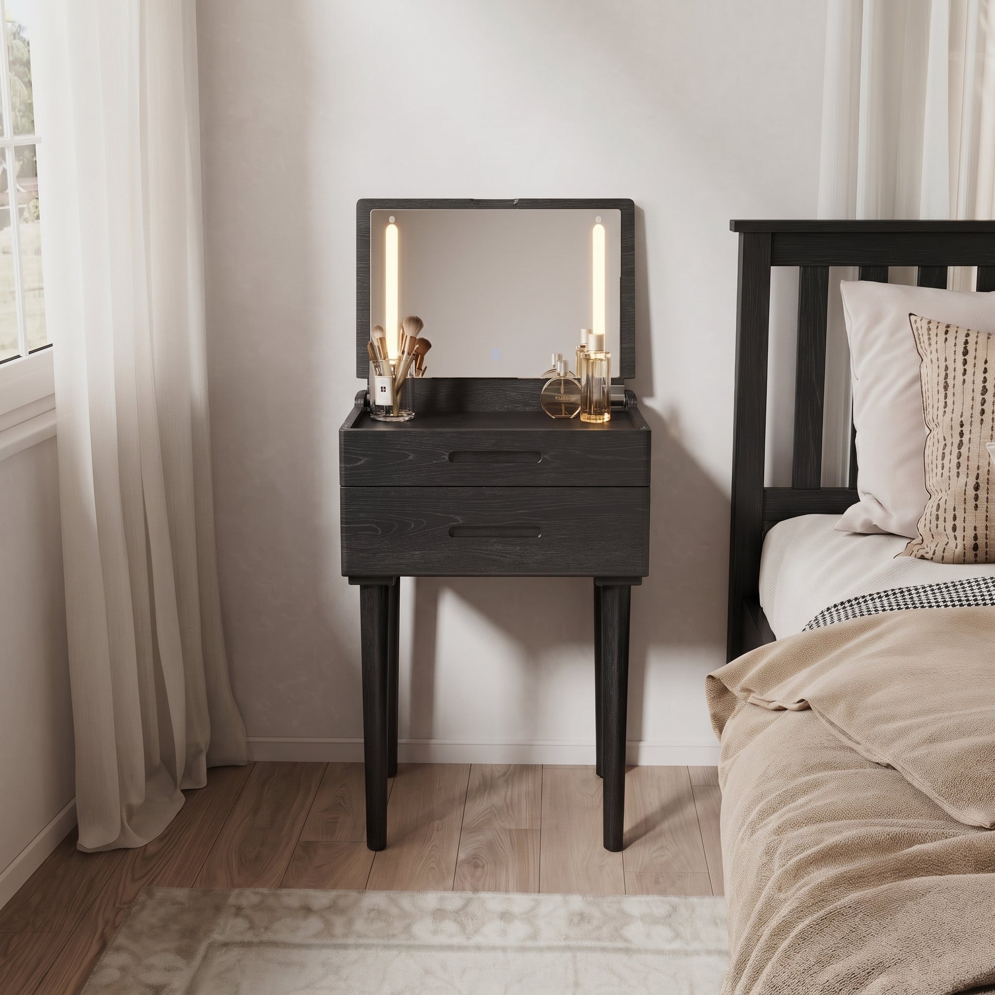 Vanity Desk with Mirror & Lights - iKaslandi