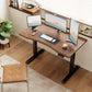 Electric Standing Desk with Solid Rubberwood Top - iKaslandi