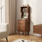 Solid Wood Nightstand with Bookshelf | 2 or 3 Drawer Bedside Table - iKaslandi