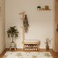Giraffe Solid Wood Coat Rack & Shoe Bench with Cushion - iKaslandi