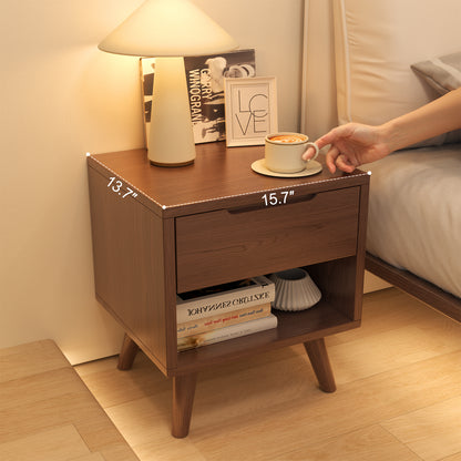 Walnut Modern Nightstand