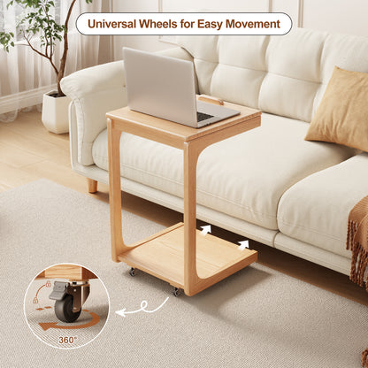 C-shaped sofa table