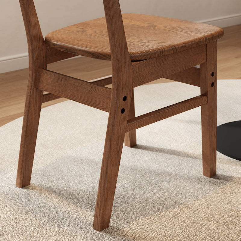 Solid Wood Dining Chair - 330 lbs Rated, Easy-Clean for Dining & Home Office