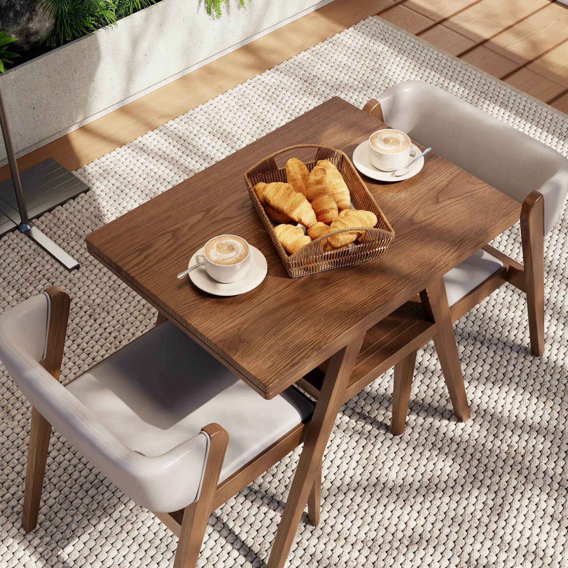 3 - Piece Bistro Dining Set with Table and Chairs - Kaslandi Furniture