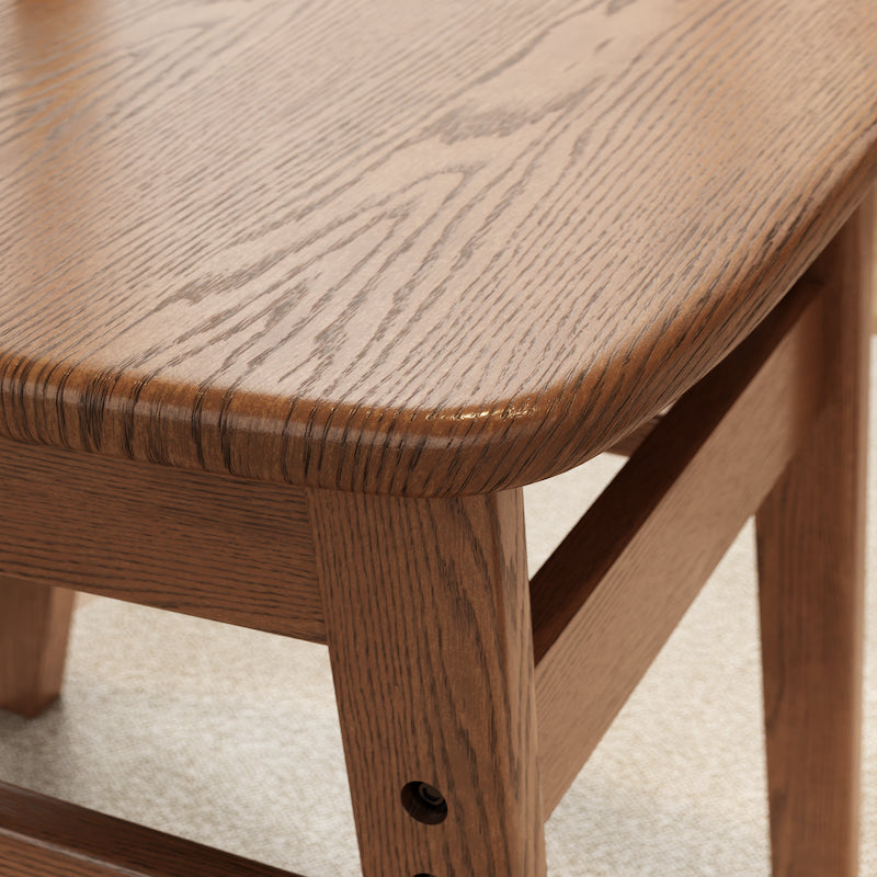 Solid Wood Dining Chair - 330 lbs Rated, Easy-Clean for Dining & Home Office