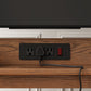 Rolling Solid Wood TV Stand with Wheels & Power Outlet — Fits 40"-85" TVs