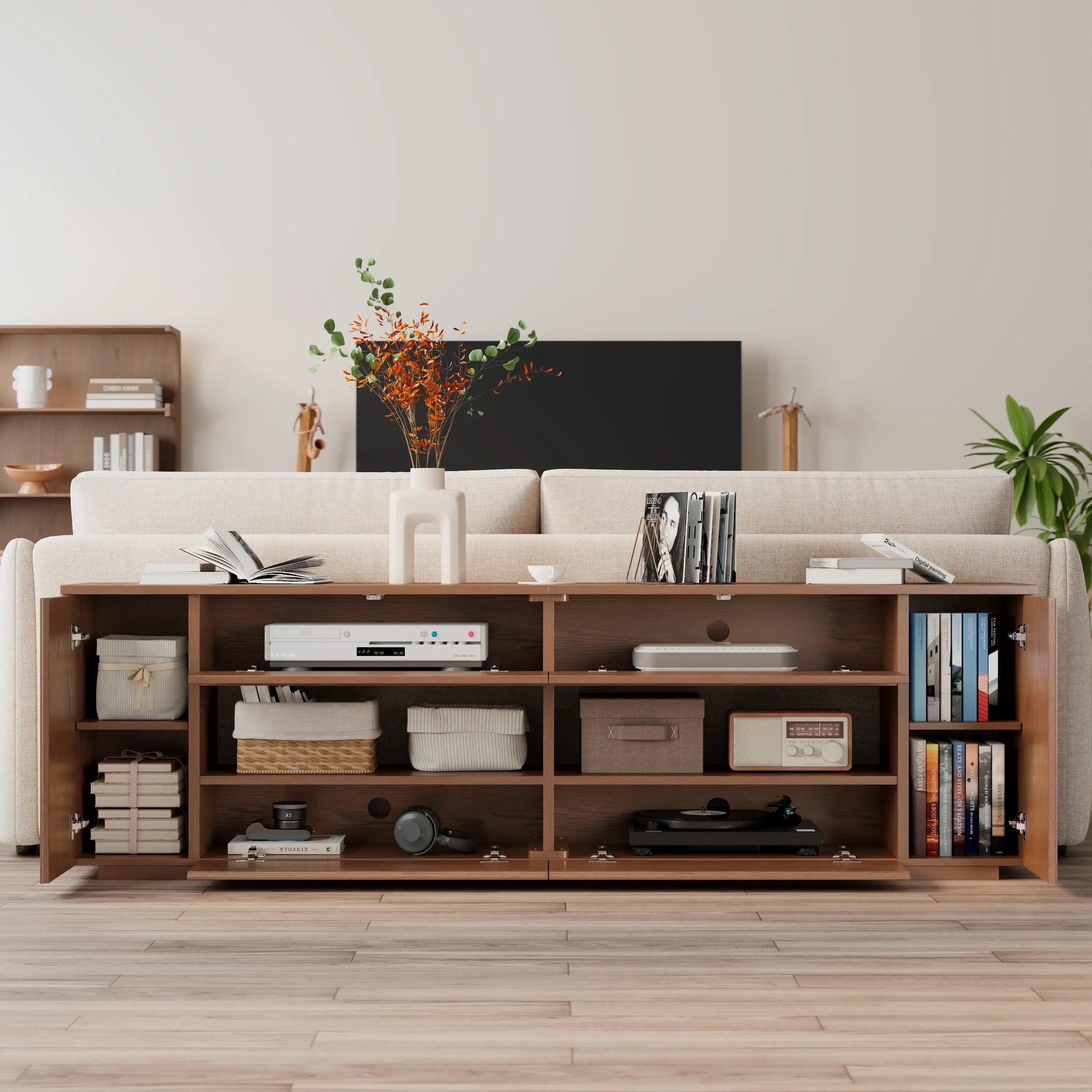 TV Stand for 45–70 Inch TVs – Media Console with Storage