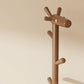 Giraffe Solid Wood Coat Rack & Shoe Bench with Cushion - iKaslandi