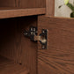 Solid Wood Nightstand with 2 Drawers & Open Shelf