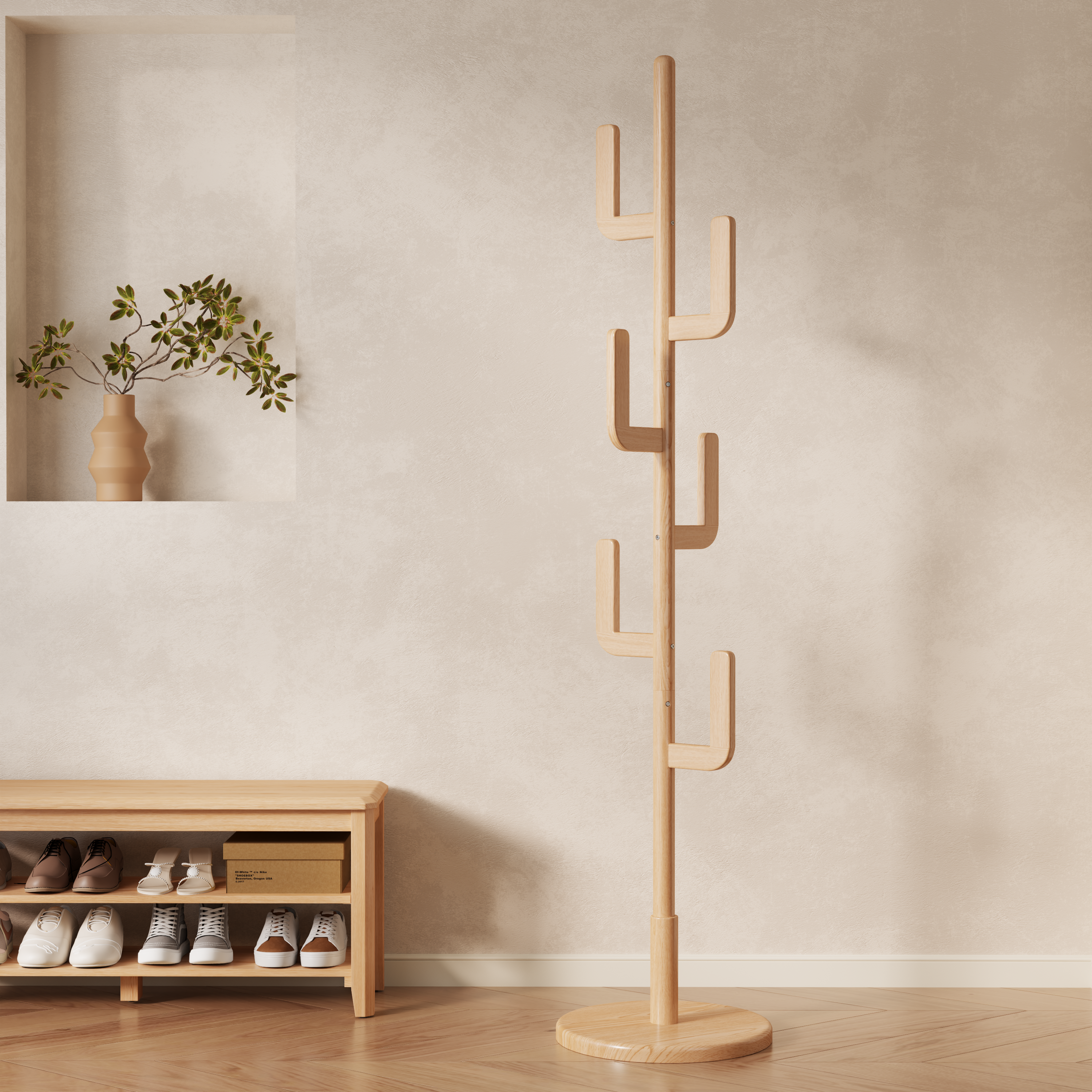 Cactus Coat Rack Stand