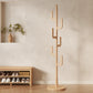 Solid Wood Cactus Coat Rack Stand – Modern Freestanding Coat Tree - Kaslandi Furniture