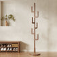 Solid Wood Cactus Coat Rack Stand – Modern Freestanding Coat Tree - Kaslandi Furniture