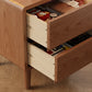 Mid-Century Modern Solid Wood Nightstand with 2-3 Hidden Drawers - iKaslandi
