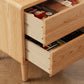 Mid-Century Modern Solid Wood Nightstand with 2-3 Hidden Drawers - iKaslandi