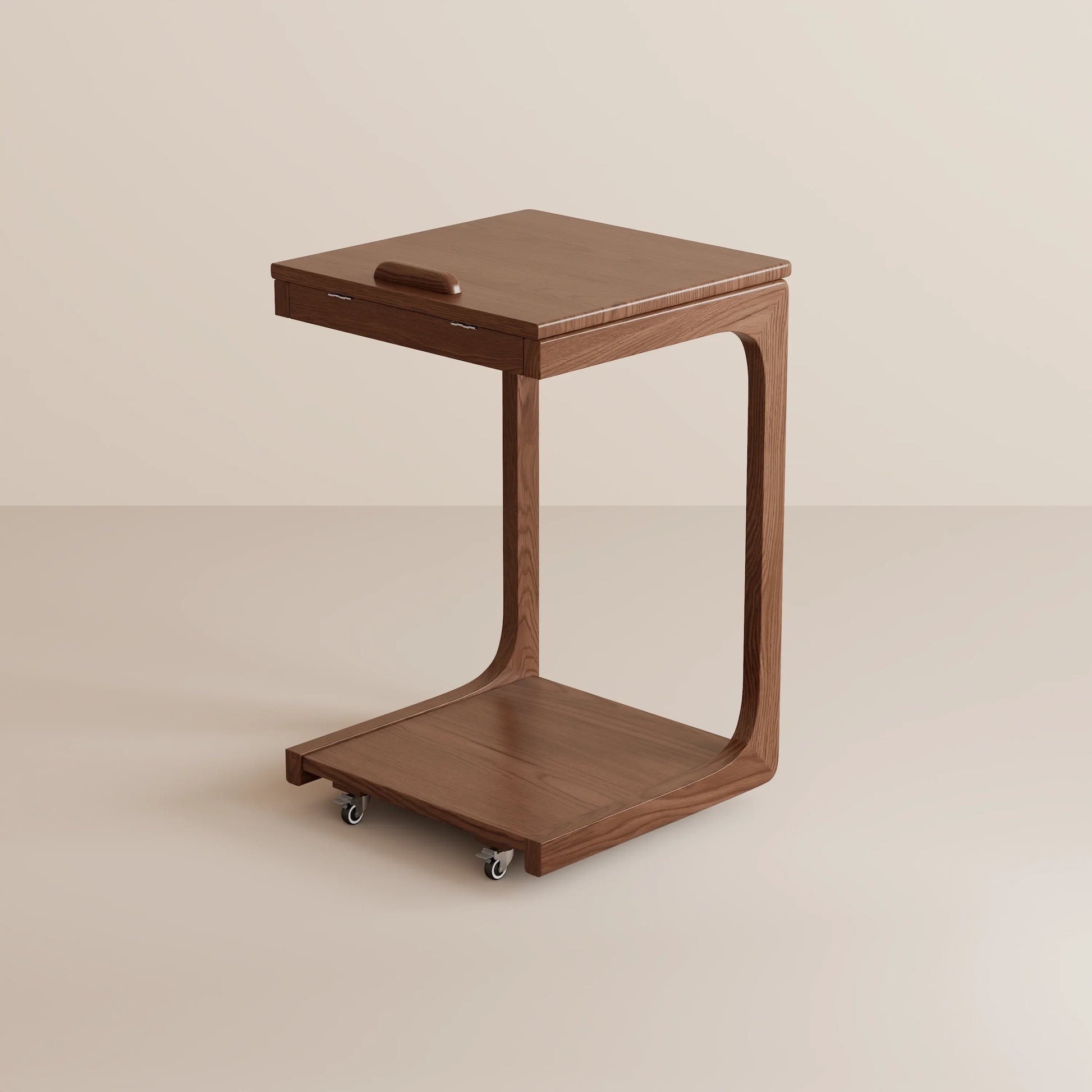 2-Tier C-Shaped Side Table – Perfect for Sofa, Bed, or Laptop - iKaslandi