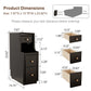 Solid Wood 3-Drawer Nightstand with Shelf