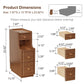 Solid Wood 3-Drawer Nightstand with Shelf