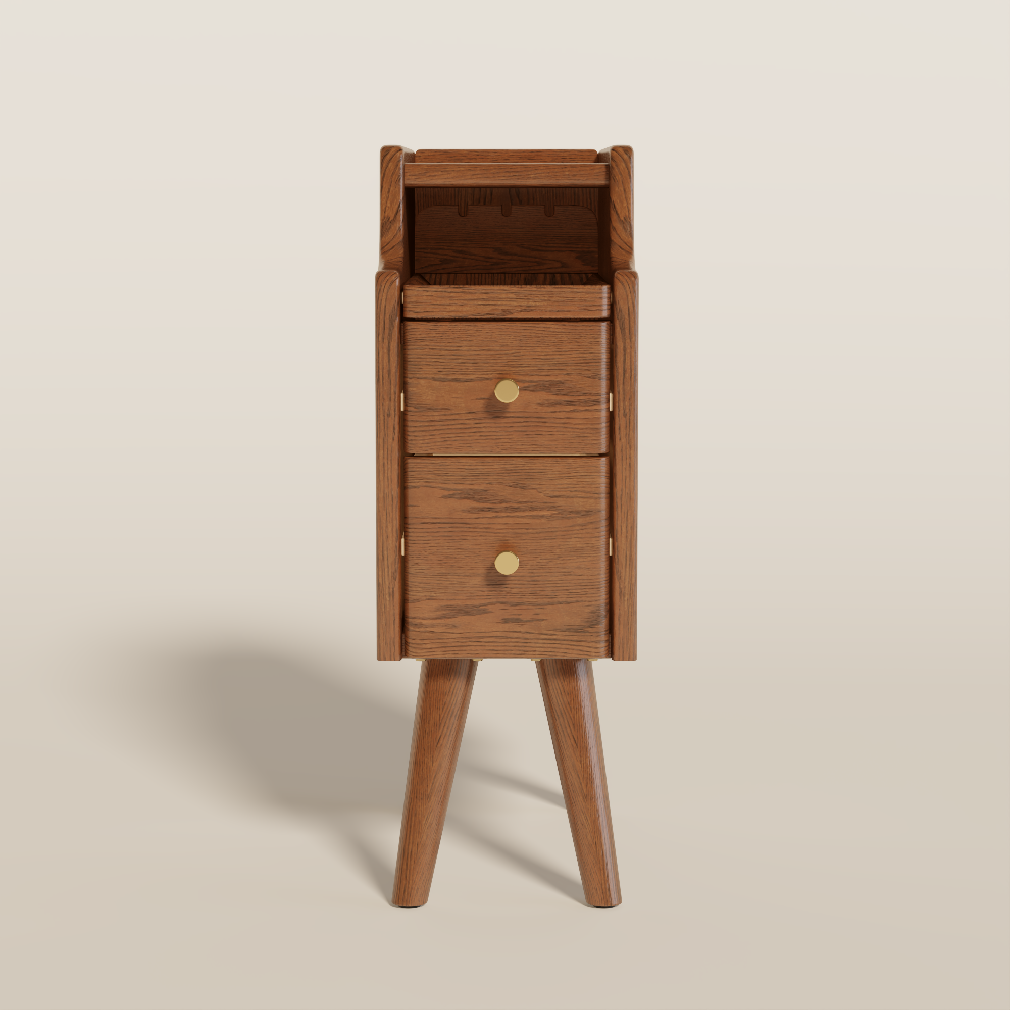 Solid wood classic minimalist nightstand