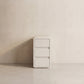 Modern Solid Wood Nightstand with 3 Hidden Handle Drawers - iKaslandi