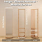 Full - Length Mirror with Storage, Clothing Rack & Wheels - iKaslandi